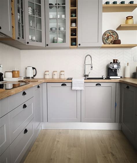 ikea light gray kitchen cabinets